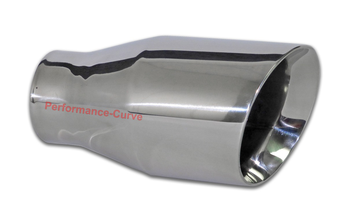 Jones Exhaust® JST013A12 - Stainless Steel Oval Angle Cut Double-Wall Exhaust Tip (2.25 Inlet