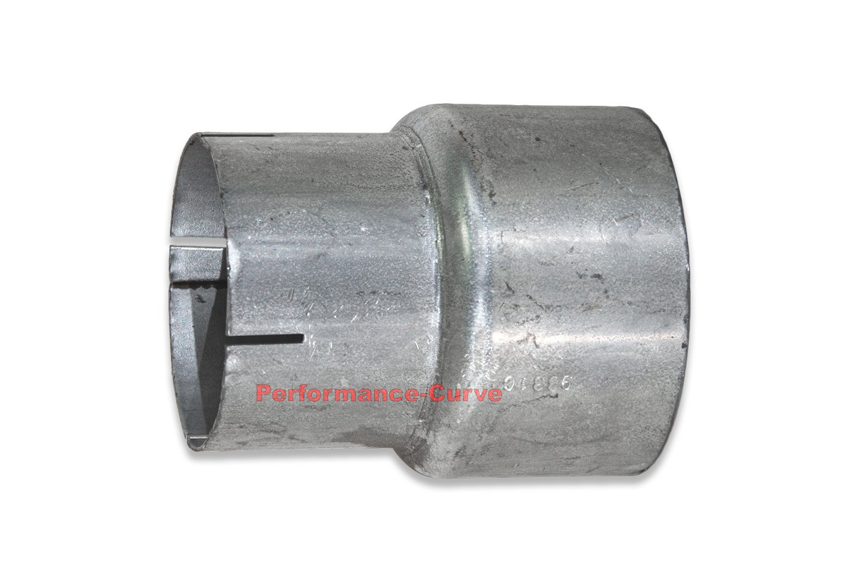 3.5 Inlet 5 Outlet 4 Long Exhaust Tip Weld On Silver 304SS Adapter Reducer Connector