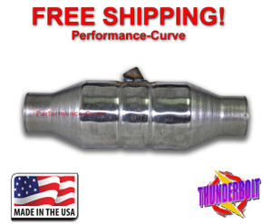2.25" Thunderbolt Heavy Load High Flow Catalytic Converter Center O2 CHRYSLER