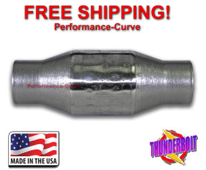 2.5" Thunderbolt Metallic Catalytic Converter High Flow Stainless Steel 300 Cell