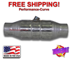 2.5" Thunderbolt Heavy Load High Flow Catalytic Converter Center O2 Chrysler
