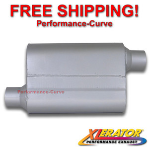 2.5" Offset - Performance Exhaust 2 Chamber Muffler - Xlerator VX Series VX2543
