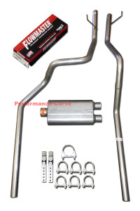 Dual Mandrel Bent Exhaust w/ Flowmaster 50 Series Fits 03-05 Dodge Ram Hemi