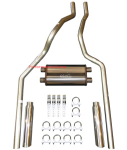 01-06 Chevrolet GMC Truck 6.0L / 8.1L Mandrel Dual Exhaust w/ 22" MagnaFlow - Polished Tips