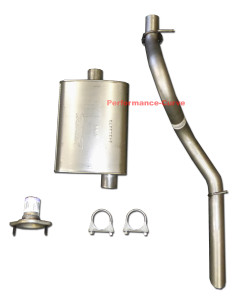 01 - 06 Jeep Wrangler Exhaust w/ Xlerator Big Max Turbo Muffler