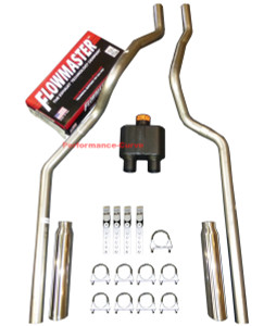 99-08 Chevrolet Silverado GMC Sierra Truck Dual Exhaust w/ Flowmaster Super 10 - Polished Tips