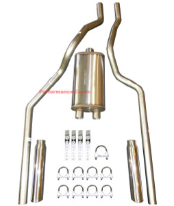 99-08 Chevrolet Silverado GMC Sierra Truck Dual Exhaust w/ MagnaFlow 22" - Polished Tips