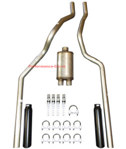 99-08 Chevrolet Silverado GMC Sierra Truck Dual Exhaust w/ 14" MaxFlow - Black Tips