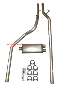 Dual Exhaust System Mandrel Bent w/ 18" MaxFlow Fits 94-01 Dodge Ram 3.9 5.2 5.9