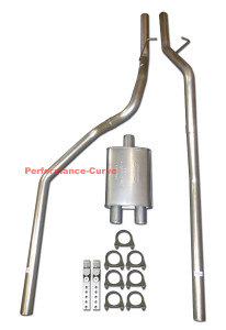 Dual Exhaust Mandrel Bent Big Max Turbo Muffler Fits 94-01 Dodge Ram 3.9 5.2 5.9