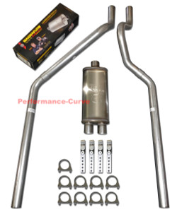 04-08 Dodge Dakota 3.7 4.7 Mandrel Bent Dual Exhaust w/ 18" MagnaFlow Muffler