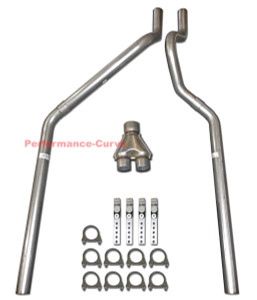 2004 - 2008 Dodge Dakota 3.7 4.7 Mandrel Bent Dual Exhaust w/ Y Pipe