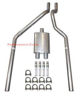 2004 - 2008 Dodge Dakota 3.7 4.7 Mandrel Bent Dual Exhaust w/ Big Max Turbo