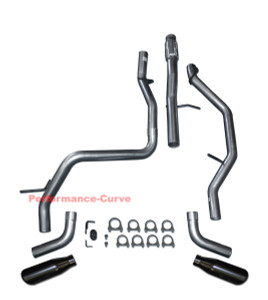 2009 - 2014 Avalanche Yukon XL Suburban Dual Exhaust Pipe Kit w/ Black Tips