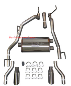 09-21 Dodge Ram Catback Performance Dual Exhaust Rear Exit MagnaFlow 22" Muffler - Polished Tips