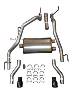 Performance Cat-Back Dual Exhaust Fits 09-22 Dodge RAM 5.7 - 22" MaxFlow Muffler - Black Tips