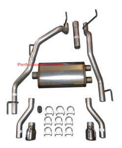 Performance Cat-Back Dual Exhaust Fits 09-22 Dodge RAM 5.7 - 22" MaxFlow Muffler - Polished Tips