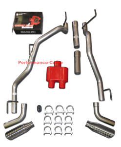 09-21 Dodge Ram Catback Performance Dual Exhaust Side Exit - Cherry Bomb Extreme - Polished Tips