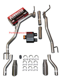 09-21 Dodge Ram Catback Performance Dual Exhaust Rear Exit - Flowmaster Super 10 - Polished Tips