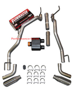 09-21 Dodge Ram Catback Performance Dual Exhaust Side Exit - Flowmaster Super 10 - Polished Tips