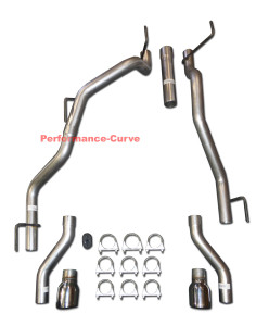 2009 - 2022 Dodge RAM 5.7 Catback Dual Exhaust - No Muffler - Polished Tips