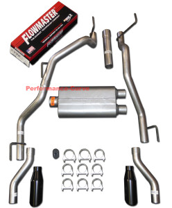 09-19 Dodge Ram Hemi Catback Dual Exhaust Rear Exit  - Flowmaster 50 Delta Flow - Black Tips