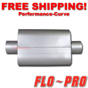 2 Chamber Performance Exhaust Street Muffler FLO-PRO Super V - 3" C/C - V43040