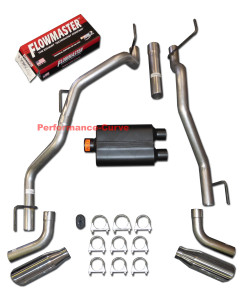 09-21 Dodge Ram Hemi Catback Dual Exhaust Side Exit  - Flowmaster Super 44 - Polished Tips