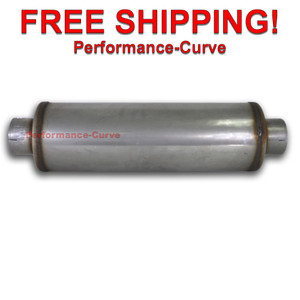 Thunderbolt 4" Stainless Steel Performance Diesel Muffler 24" Body - 8" Round