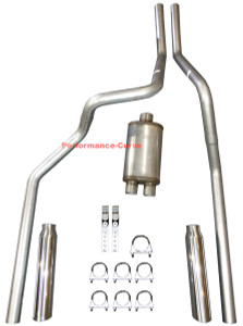 06-08 Dodge Ram Mandrel Bent Dual Performance Exhaust System w/ Max Flow Muffler - Polished Tips