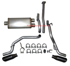 05-12 Toyota Tacoma 4.0 Catback Dual Exhaust w/ 18" MaxFlow Muffler - Side Exit Black Tips