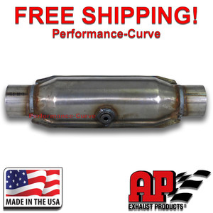 2.5" AP Exhaust Middle O2 Port Catalytic Converter True OBDII - 608316
