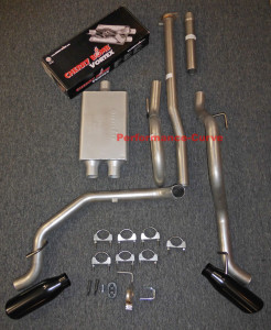 13 - 15 Toyota Tacoma Cat-back Dual Exhaust Side Exit - w/ Cherry Bomb Vortex - Black Tips