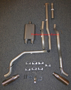 13 - 15 Toyota Tacoma Cat-back Dual Exhaust Side Exit - w/ FullBoar 2 Chamber - Polished Tips