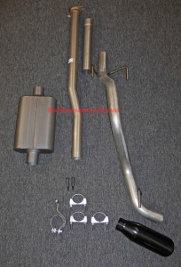 13 - 15 Toyota Tacoma Cat-back Single Exhaust Side Exit - w/ FullBoar 2 Chamber - Black Tip
