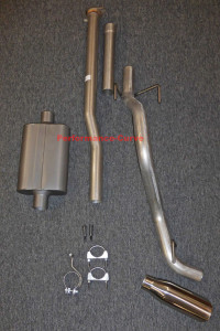 13 - 15 Toyota Tacoma Cat-back Single Exhaust Side Exit - w/ FullBoar 2 Chamber - Polished Tip