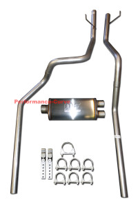 02-05 Dodge Ram 3.7 4.7 5.9 Dual Mandrel Bent Exhaust System w/ 18" MagnaFlow