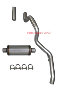 93 - 97 Jeep Grand Cherokee ZJ Cat Back Exhaust System w/ 6" Thunderbolt Muffler