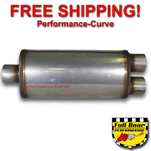 Performance Exhaust Muffler MAX FLOW SS 5x8 - Center 3" / Dual 3" MF2298