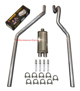 87 - 99 Dodge Dakota 3.9 5.2 Mandrel Bent Dual Exhaust w/ 18" MagnaFlow Muffler