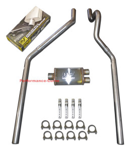 87 - 99 Dodge Dakota 3.9 5.2 Mandrel Bent Dual Exhaust w/ 14" MagnaFlow Muffler