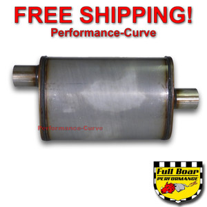 2.25" O/C Performance Exhaust Muffler MAX FLOW Stainless Steel 4x9 MF1225
