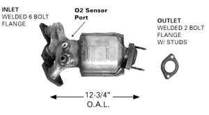 95-00 Ford Contour Manifold Catalytic Converter 641129