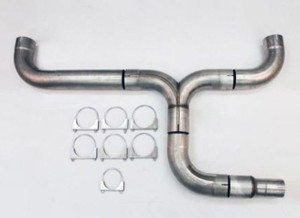 4" Diesel Exhaust Dual Stack Pipe Kit - 409 Stainless Steel - DK400