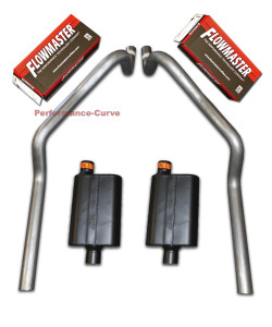 67 - 81 Chevrolet Camaro 2.5" Mandrel Bent Dual Exhaust - Flowmaster 40 Series