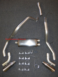 08-13 Ford F250 F350 Cat-back Dual Exhaust Side Exit - MaxFlow Muffler