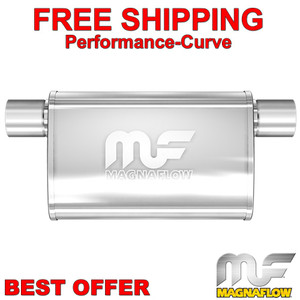 2.5" O/O - 4x9 Oval 11" Body MagnaFlow Muffler SS 11376 2.5" O/O - 4x9 Oval 11" Body MagnaFlow Muffler SS 11376