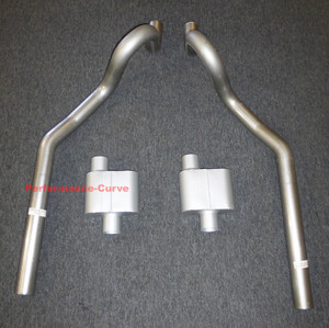 64-77 Chevrolet Chevelle 3" Mandrel Bent Exhaust - Single Chamber Muffler