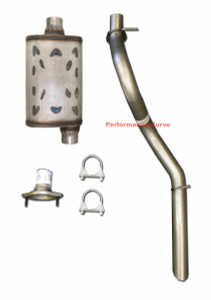 01 - 06 Jeep Wrangler Exhaust w/ Flow Chaser Muffler