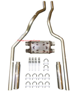 01-06 Chevrolet GMC Truck 6.0L / 8.1L Mandrel Dual Exhaust w/ Flow Chaser SS Tips